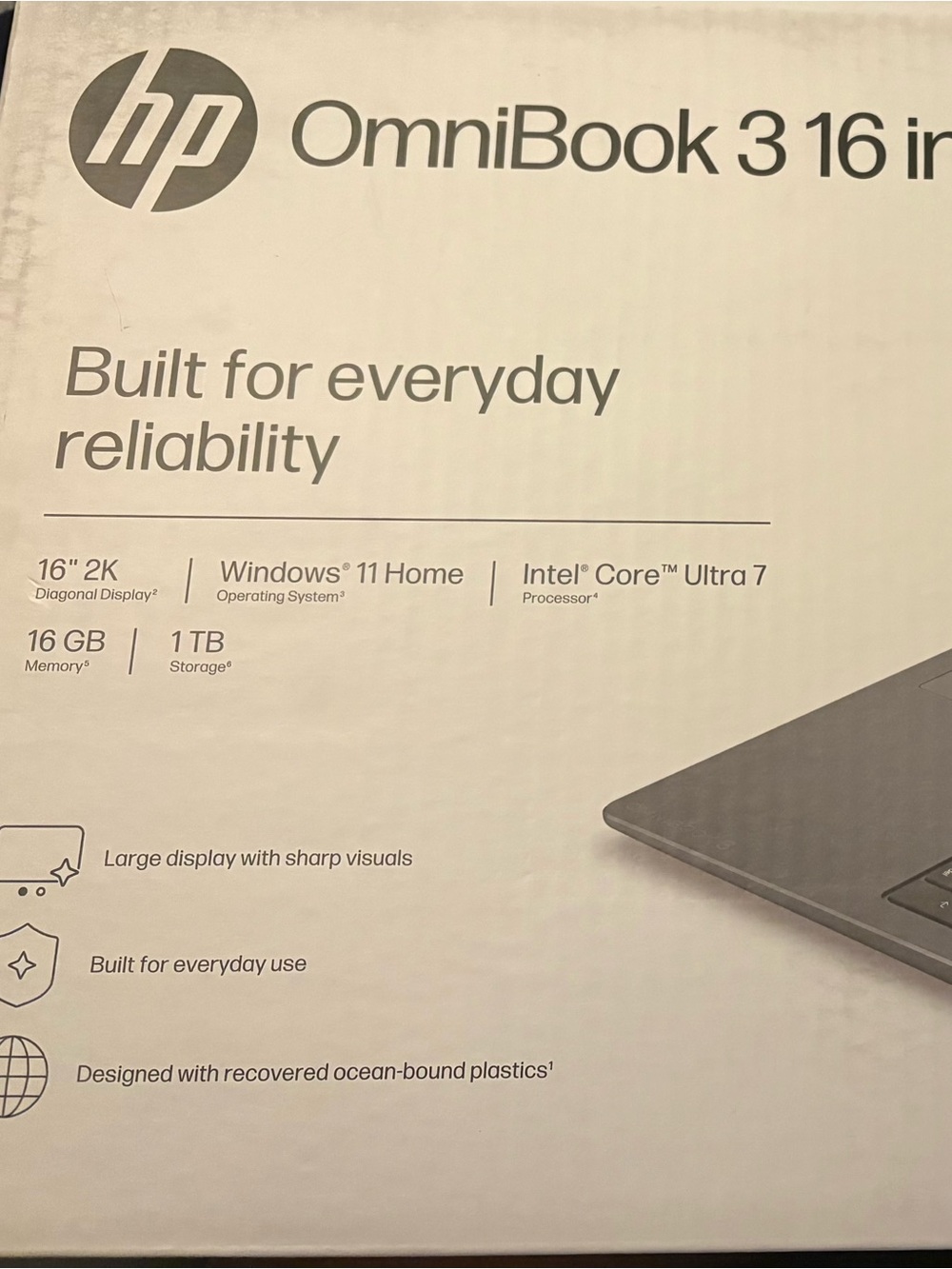 Brand New HP OmniBook 3 16-inch Laptop - Silver/Gray